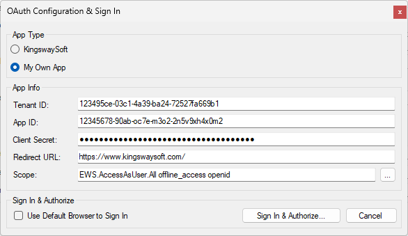 Email Connection Manager - OAuth Page